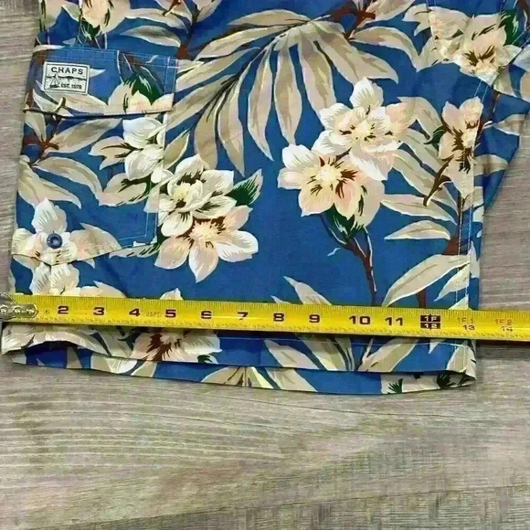 Chaps Mens Floral Board Shorts Multicolor Sz 42x9 Polyester Swim Trunks Hawaiian - Picture 11 of 13